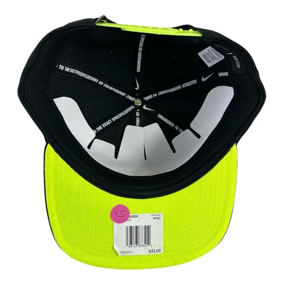 Nike Pro Cap Hat Youth Unisex Adjustable SnapBack Black Spell Out Swoosh NWT - Picture 7 of 8